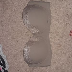 Red Carter bathing suit top. Size M/8. Beige and gold